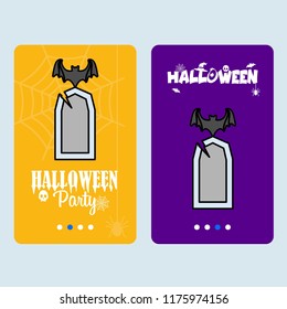 Happy Halloween invitation design with grave vector