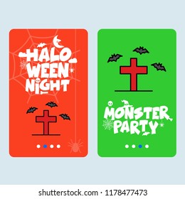 Happy Halloween invitation design with grave vector