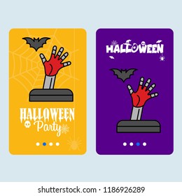 Happy Halloween invitation design with grave vector