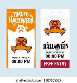 Happy Halloween invitation design with hat vector