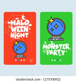 Happy Halloween invitation design with mirror vector
