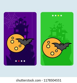 Happy Halloween invitation design with moon vector