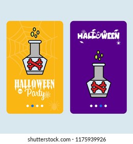 Happy Halloween invitation design with poison vector