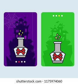 Happy Halloween invitation design with poison vector