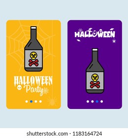 Happy Halloween invitation design with poison vector