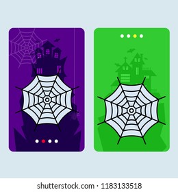Happy Halloween invitation design with spider vector