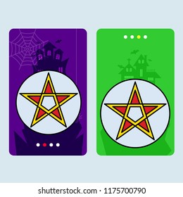 Happy Halloween invitation design with star vector