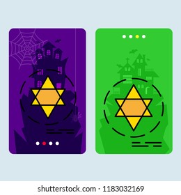 Happy Halloween invitation design with star vector