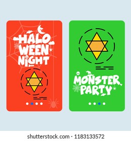 Happy Halloween invitation design with star vector