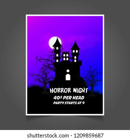 Happy Halloween invitation design with typography vector 