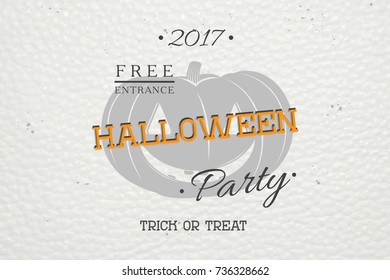 Happy Halloween. Invitation to a party of Halloween. Typographic labels, stickers, logos and badges. Flat vector illustration