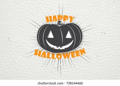 Happy Halloween. Invitation to a party of Halloween. Typographic labels, stickers, logos and badges. Flat vector illustration