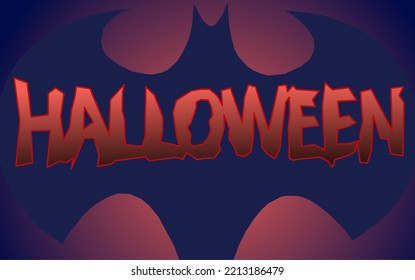 happy halloween isolated black bat