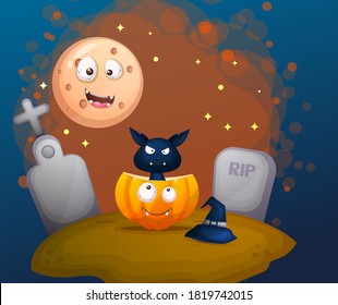 Happy halloween Item vector illustration