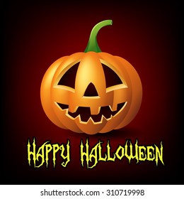 Happy Halloween with Jack o lantern pumpkin