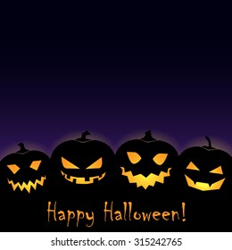 Happy Halloween - jack o lantern background - vector eps10