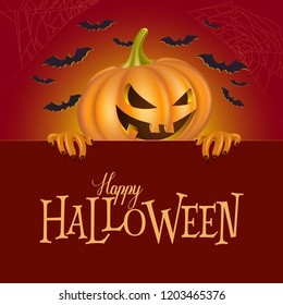 happy halloween with jack-o lantern