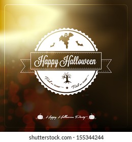  Happy Halloween Label  - with retro vintage styled design