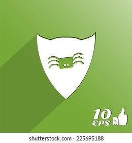 Happy Halloween. Label with spider. Made in vector
