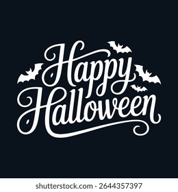 Happy Halloween Lettering Banner Design.
