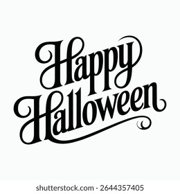 Happy Halloween Lettering Banner Design.
