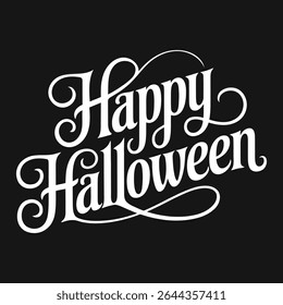 Happy Halloween Lettering Banner Design.

