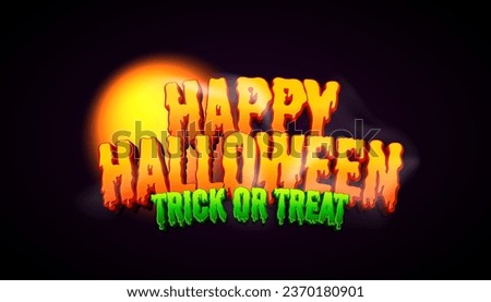 Happy Halloween lettering banner vector illustration