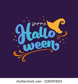 Happy Halloween lettering. Great for banners, wallpapers, invitations, cards - Vector design.
