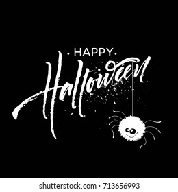 Happy Halloween lettering. Holiday calligraphy for banner, poster, greeting card, party invitation. Vector illustration EPS10