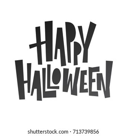 Happy Halloween lettering. Holiday calligraphy for banner, poster, greeting card, party invitation. Vector illustration EPS10