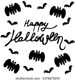Happy Halloween lettering. Holiday Cards, posters.