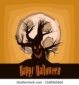 Happy Halloween lettering for party invitation card, poster