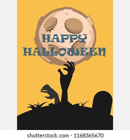 Happy Halloween lettering for party invitation card, poster
