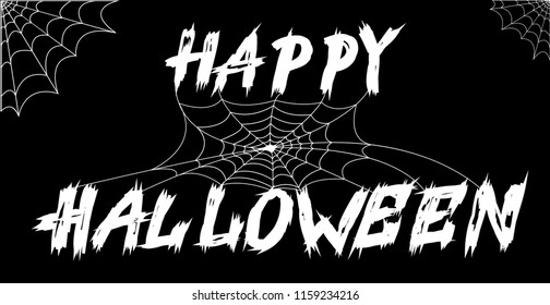 Happy Halloween: Lettering with Spiderweb