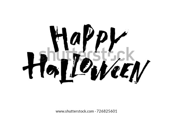 Happy Halloween Lettering Template Print Posters Stock Vector (Royalty ...