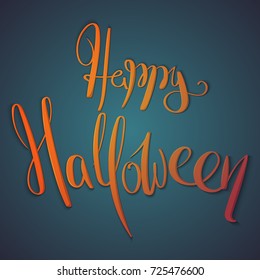 Happy Halloween lettering. Vector
