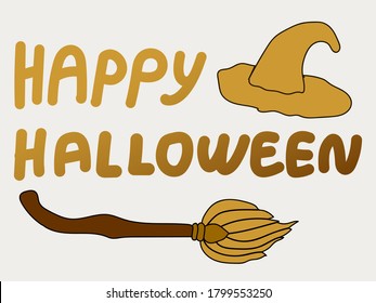 Happy halloween lettering vector design