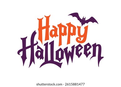 Happy Halloween Lettering Vector Design