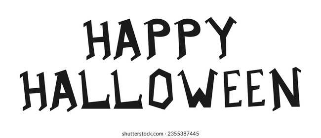 Happy halloween lettering. Vector illustration for greeting card and invitation