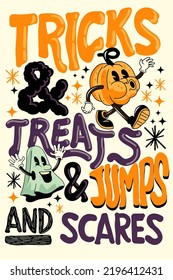 Happy halloween letters and message party event. Vector illustration