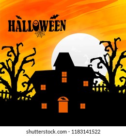 Happy Halloween with light background vector 
