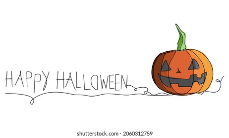 Happy Halloween Line Art. Line art illustration for Halloween. Can be used as a decorative pattern for a website or a wrapping paper pattern.