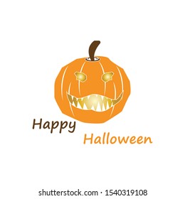Happy Halloween logo design vector illustration