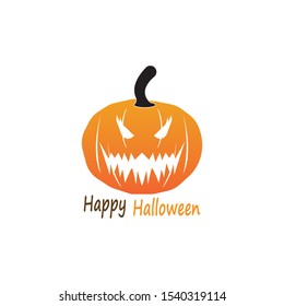 Happy Halloween logo design vector illustration