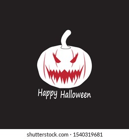 Happy Halloween logo design vector illustration