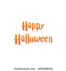 Feliz vector de icono del logo de Halloween.