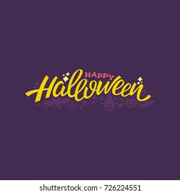 Happy Halloween logo. Happy halloween lettering design. Greeting vector illustration.