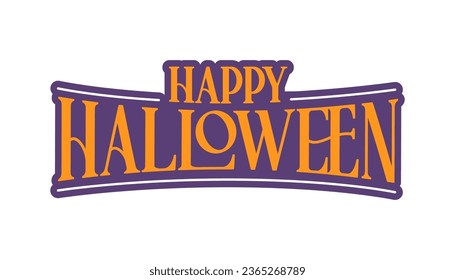 Happy Halloween logo. Modern spooky lettering design for halloween party.