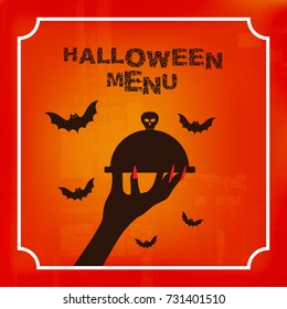 Happy Halloween / Halloween Menu card design.