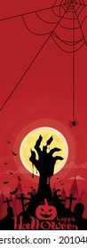 Feliz mensaje de Halloween. Concepto de Halloween para tarjetas de felicitación, afiches, pancartas, volantes e invitaciones, fondo de vacaciones.